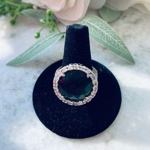 Emerald Colored Cocktail Ring
